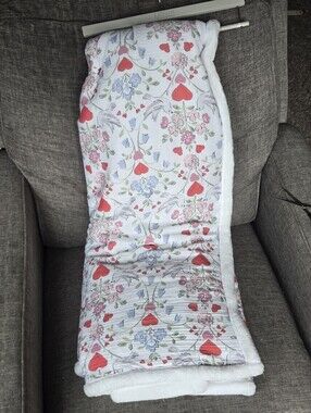 Lillian August Dove Bird Floral Hearts Gauze Throw NEW!